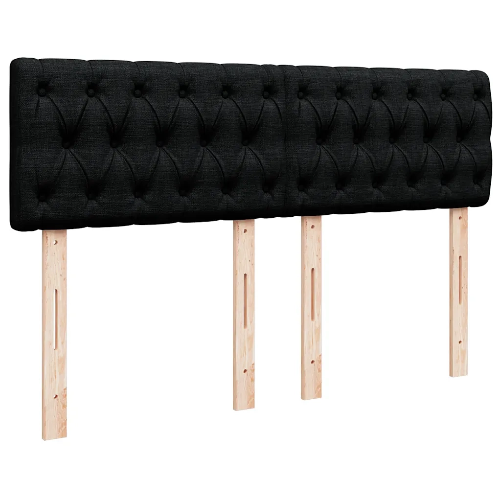 Giroletto a Molle con Materasso Nero 140x190 cm in Tessuto 3286684