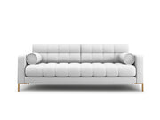 Cosmopolitan Design - Divano "Bali" 4 posti in tessuto strutturato grigio chiaro 