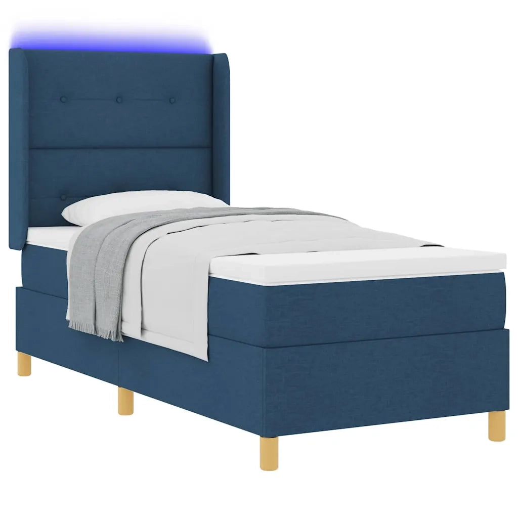 Letto a molle con materasso Blu 80 x 200 cm Tessuto 3341804