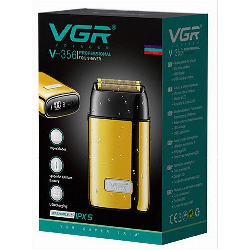 Trade Shop - Rasoio Professionale Elettrico Impermeabile Barba Trimmer Display Digitale V-356 -