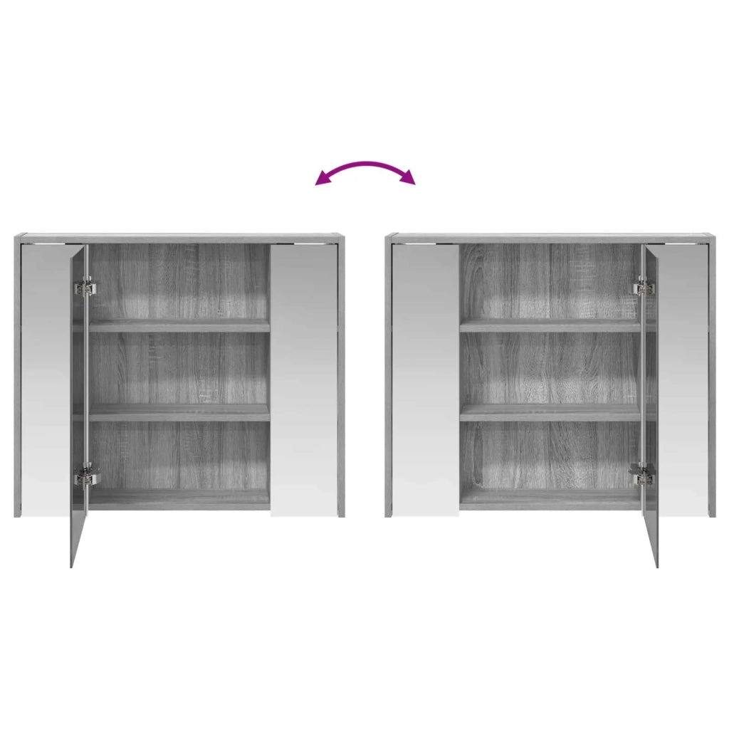 Mobiletto per specchio da bagno Grigio Sonoma 889172
