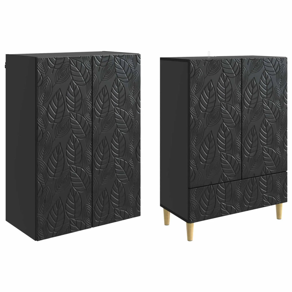 Set di armadi 2 pz Nero Legno ingegnerizzato 3416692