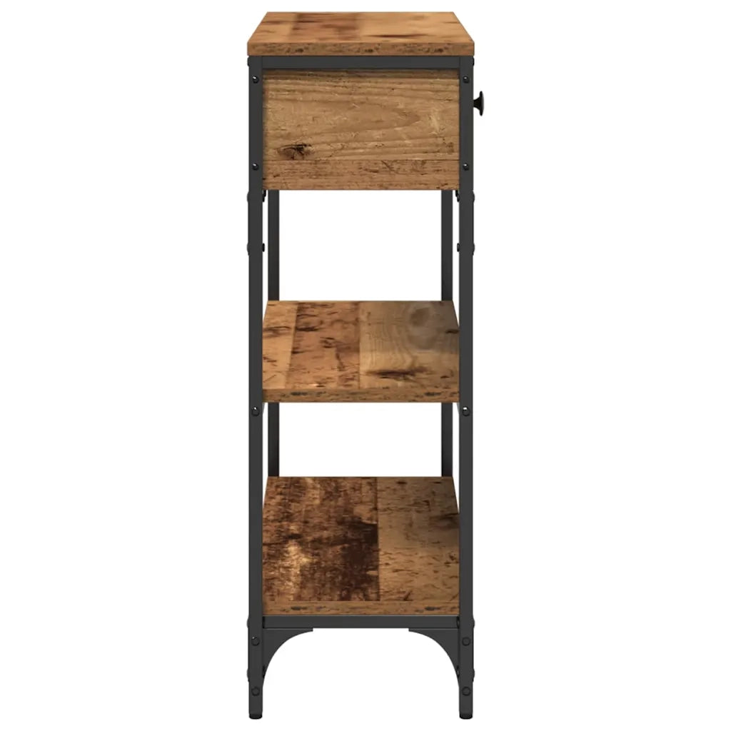 Tavolo consolle con cassetto Legno vecchio 72.5 x 25 x 75 cm 863519