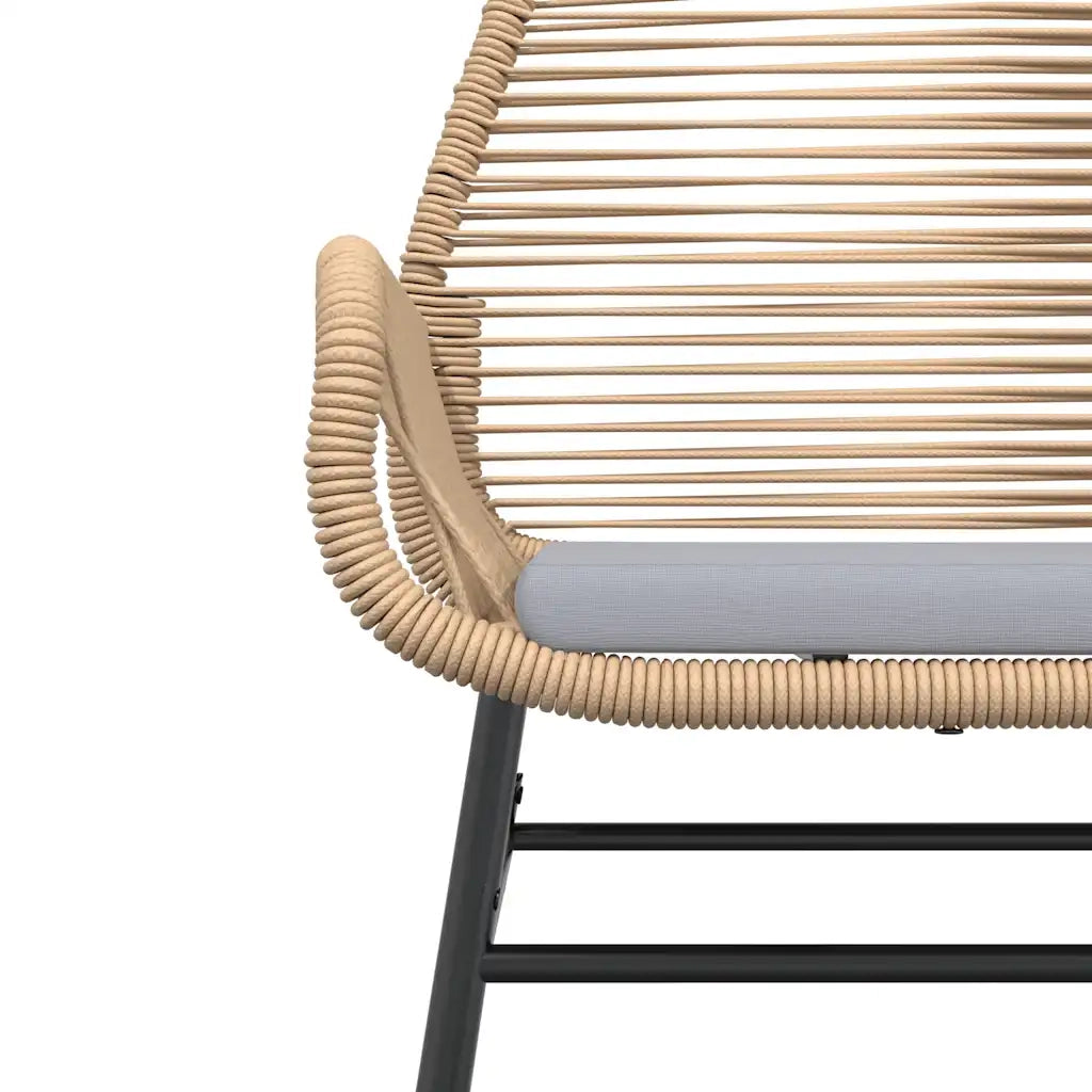 Set da Pranzo da Giardino 5pz con Cuscini Polyrattan Vetro 3334473