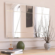 Agliano, Specchio Dettagli Geometrici, 50x75h cm Bianco