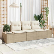Set Divano da Giardino 3 pcs Beige e Crema polyrattan 3355590