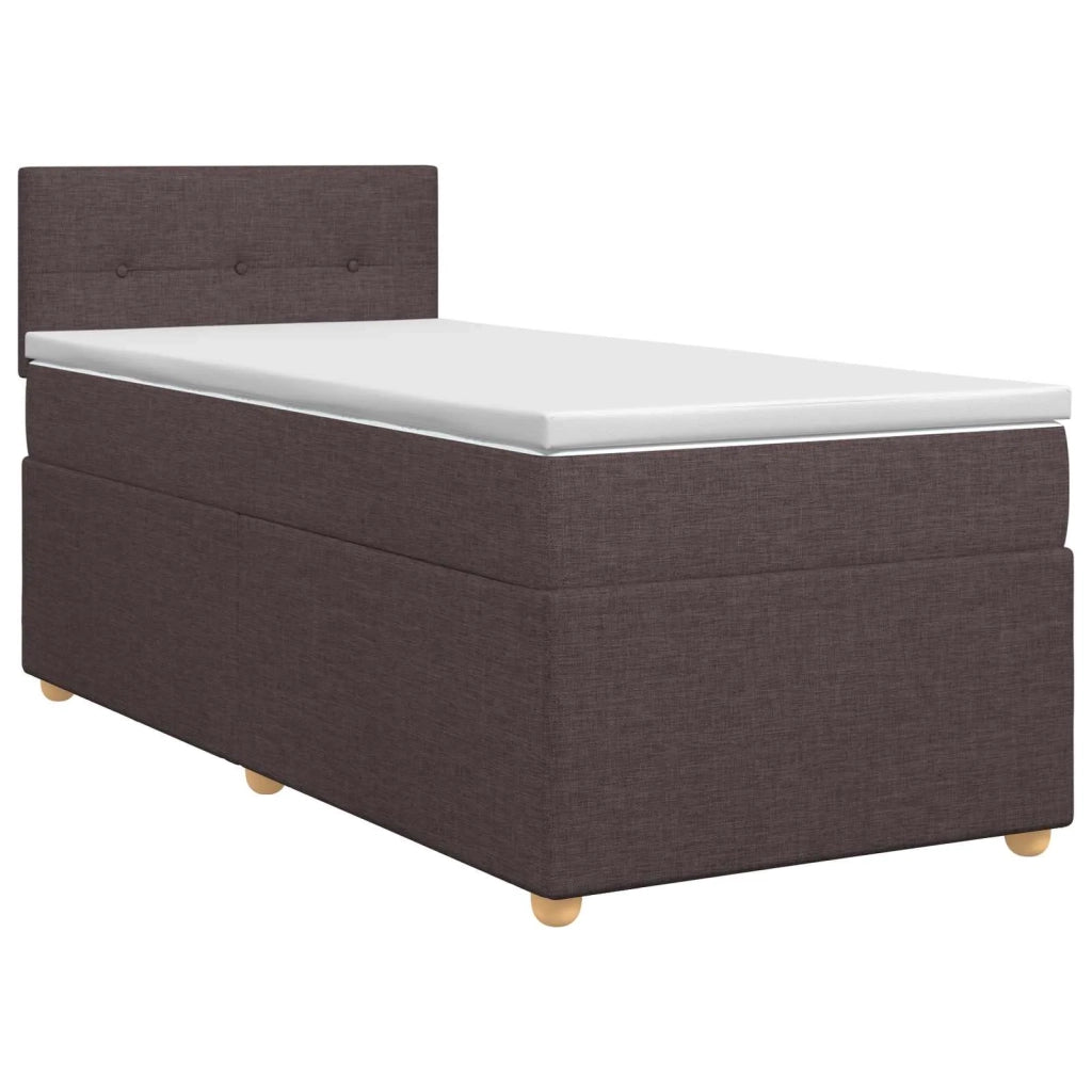 Letto box spring con materasso Marrone Scuro 90 x 200 cm 3450870