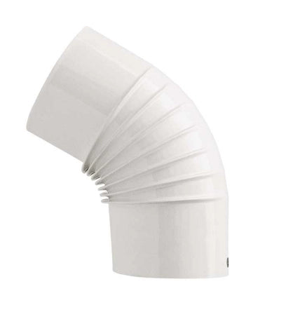 GOMITO SMALTATO 45  ° 'CLASSIC'  EE ? 130 mm - Col. bianco - SAVE