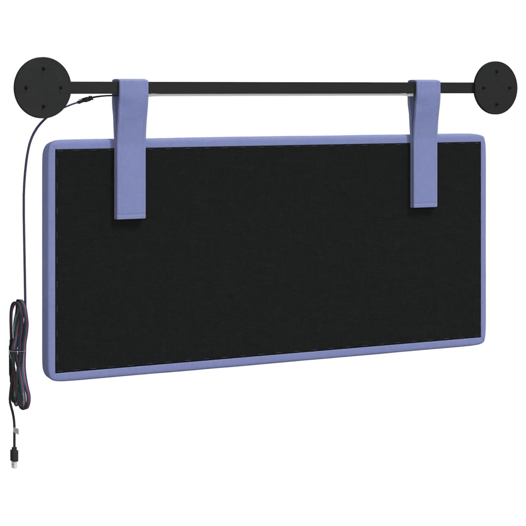 Testiera sospesa Con luce LED Blu jeans Tessuto 3424377