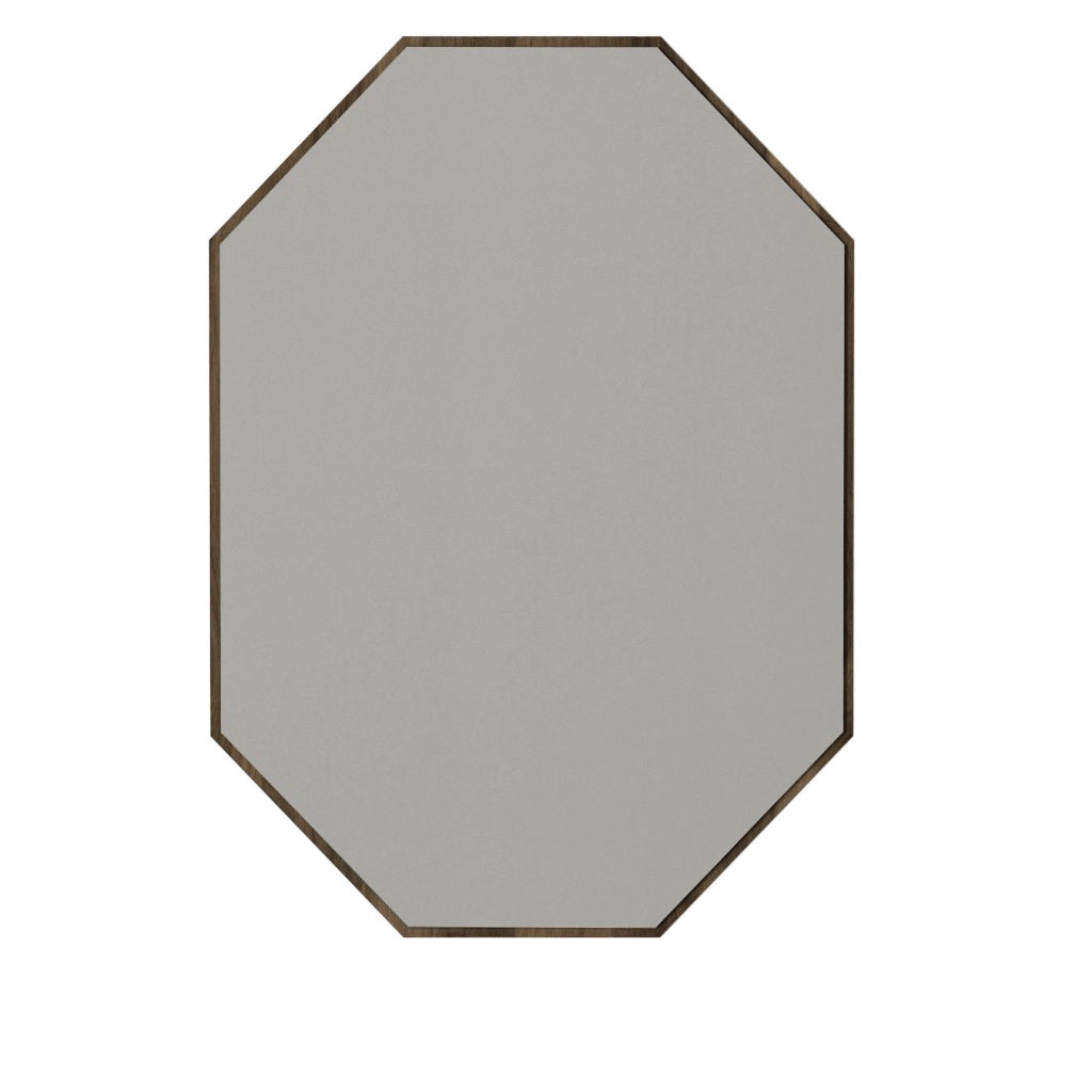 Specchio decorativo in legno "Lost" - 45 x 70 cm - Marrone