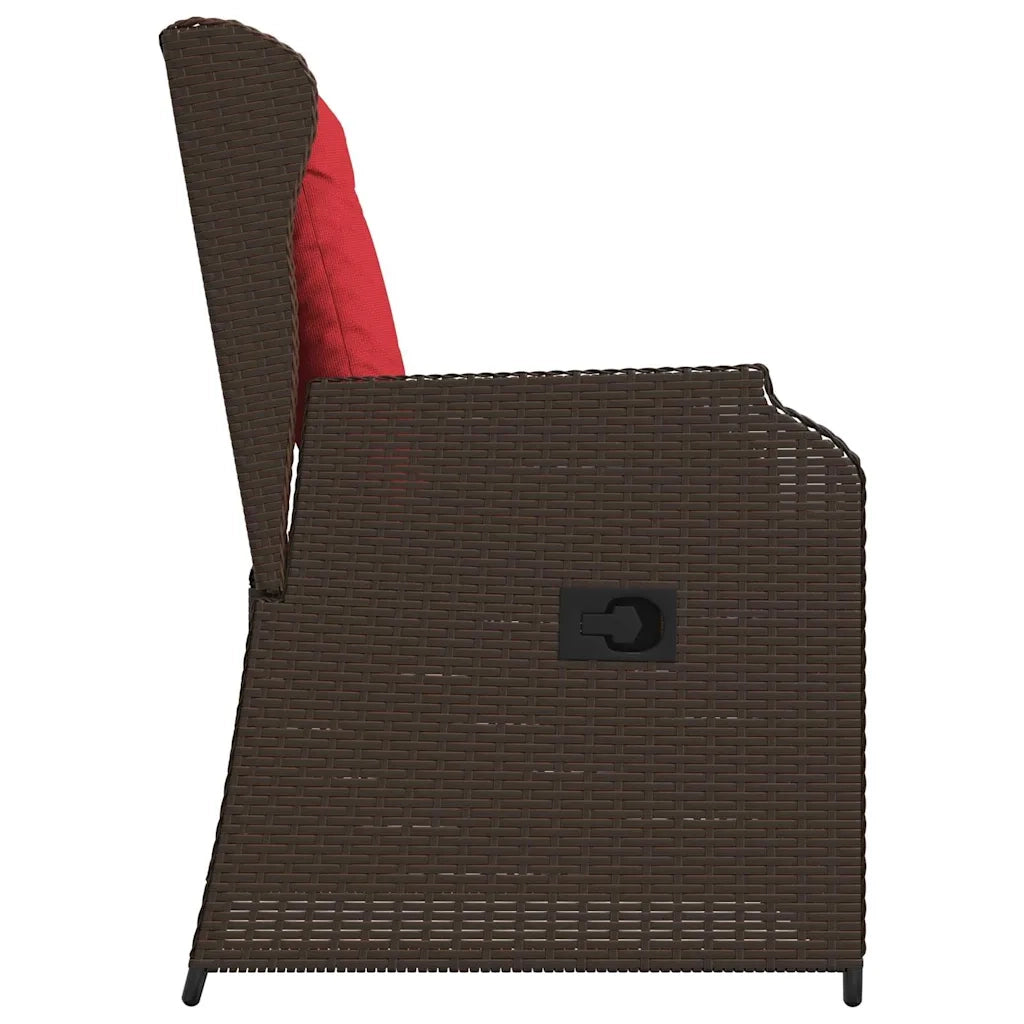 Panchina da giardino 2 pcs Marrone polyrattan 3394491