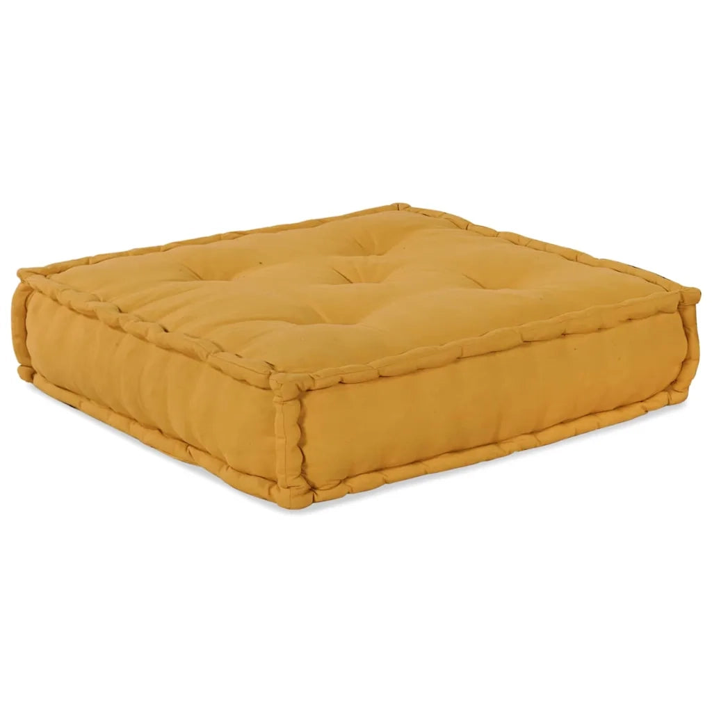 Divano Modulare a Fiori 2 pcs Giallo 140 x 70 x 56 cm Tessuto 3315081