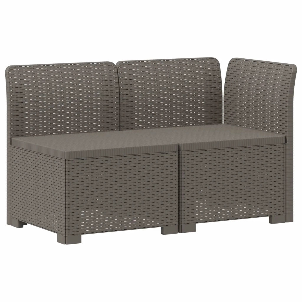 Divano da esterno-Divano da Giardino a 2 Posti con Cuscini Aspetto Rattan PP 805366