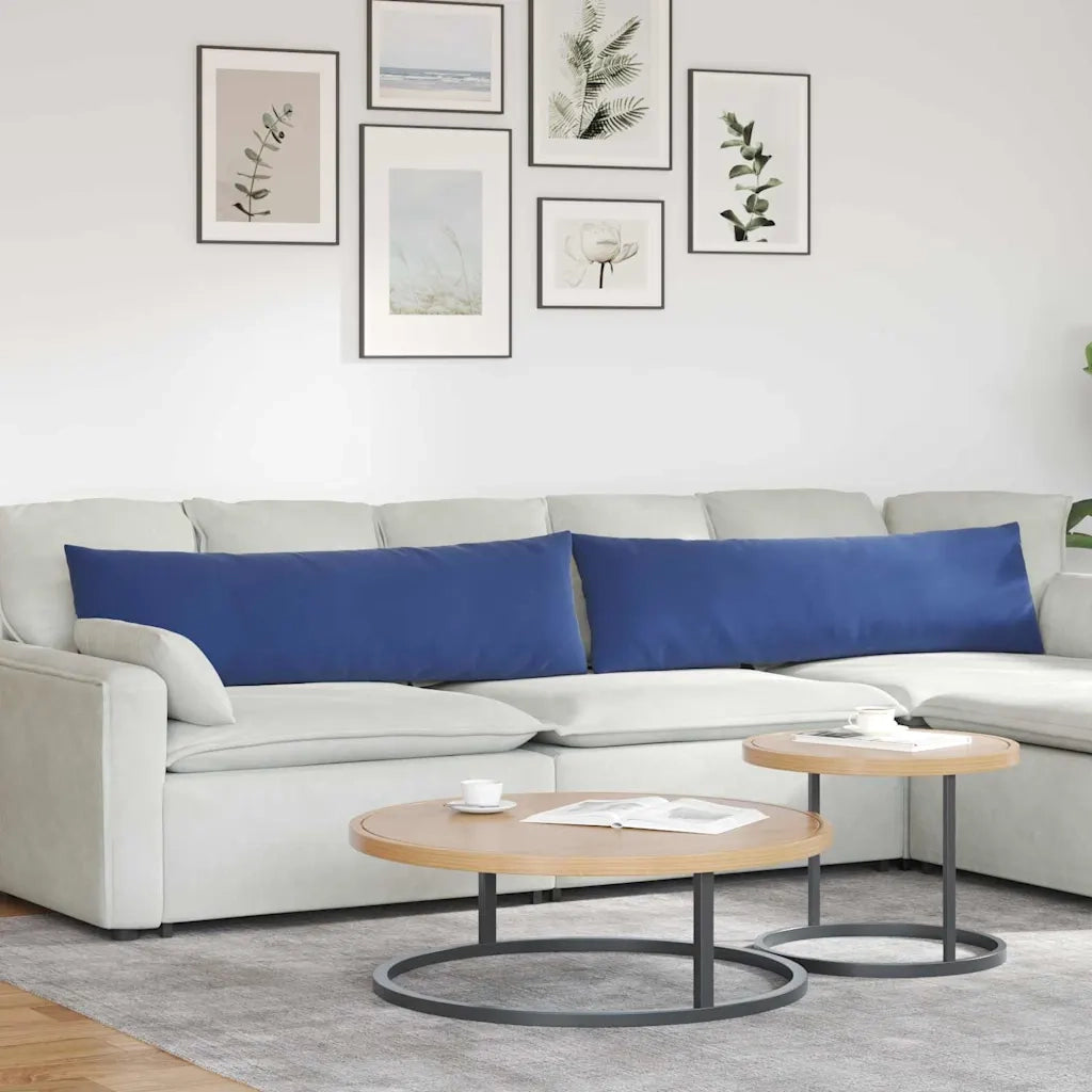 Cuscini da Divano 2 pz | Cuscini per sedie Blu Polizia 145 x 40 cm