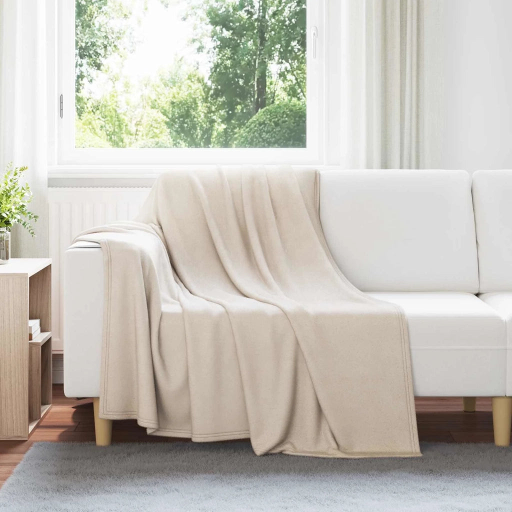 Coperte da Pile 6 pcs Beige 200 x 150 cm Panno 42017046