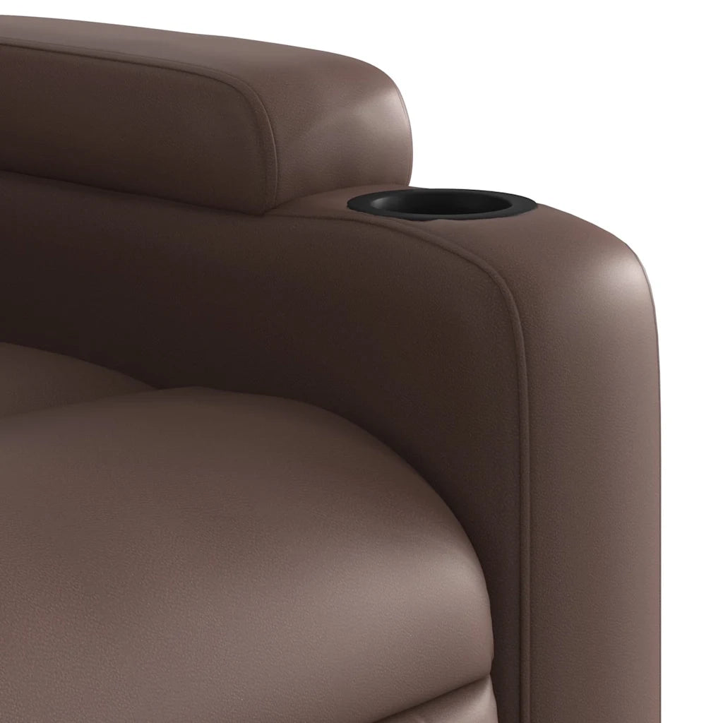 Poltrona Massaggiante | Sedia Relax Reclinabile marrone in Similpelle