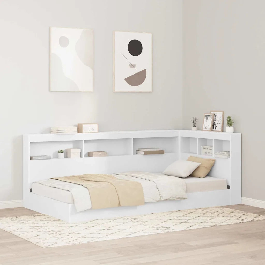 Testata contenitore con testiera Bianco 90 cm Legno multistrato 3335517
