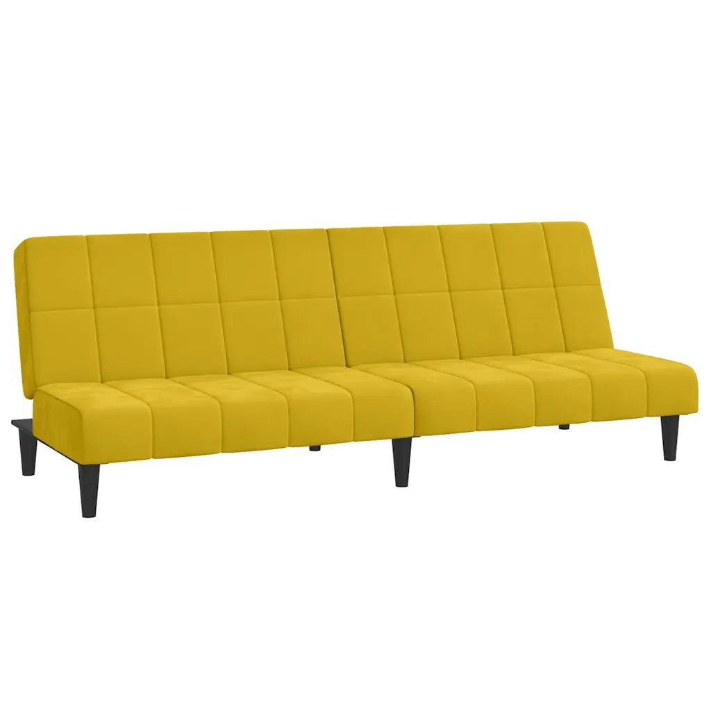 Divano Letto a 2 Posti-Sofa Letto 2 Posti-Daybed Giallo in Velluto 463813