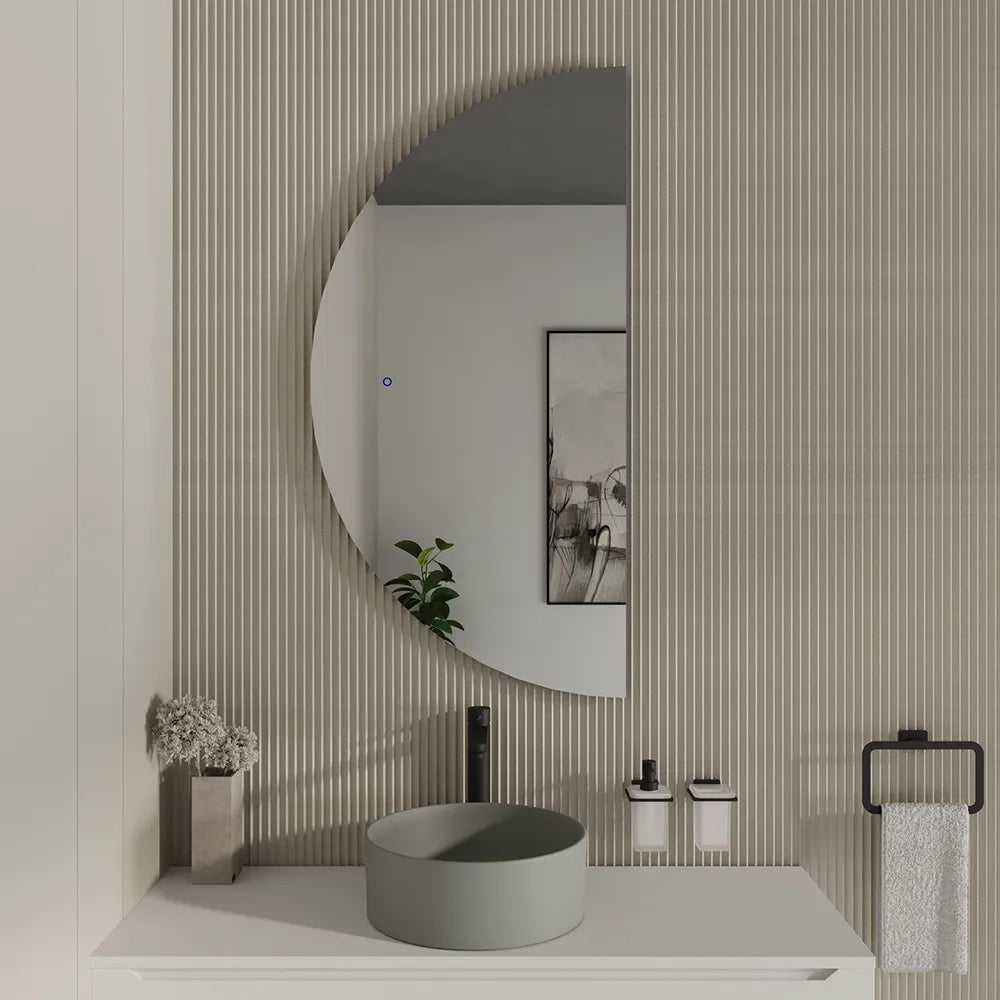 Specchio led 60x120 cm retroilluminato touch screen luce neutra| Luna