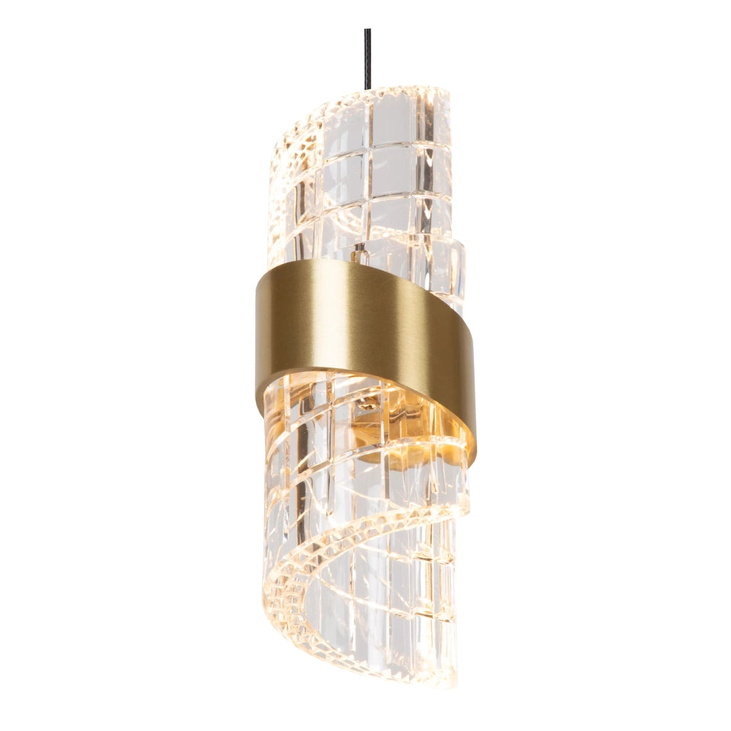 Lampada sospensione glamour vetro oro LED 7W Lucide