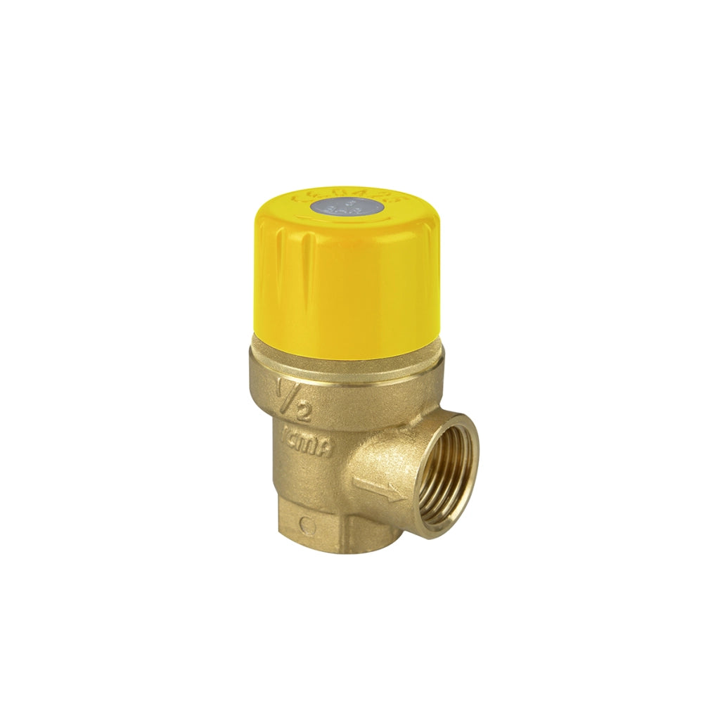 Valvola di sicurezza per impianti solari a taratura fissa 1/2" - 6 BAR