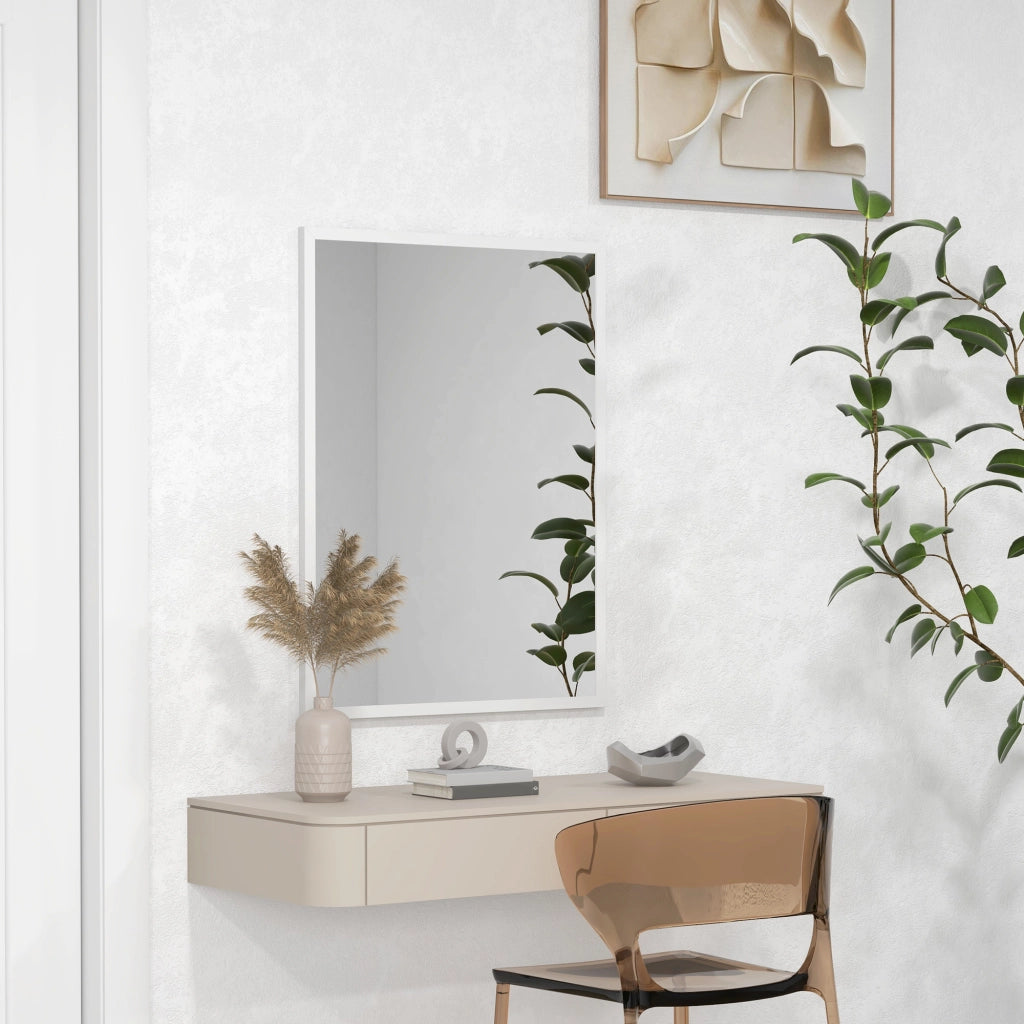 Specchio da parete rettangolare ¨C Minimal ¨C 60x80 cm bianco