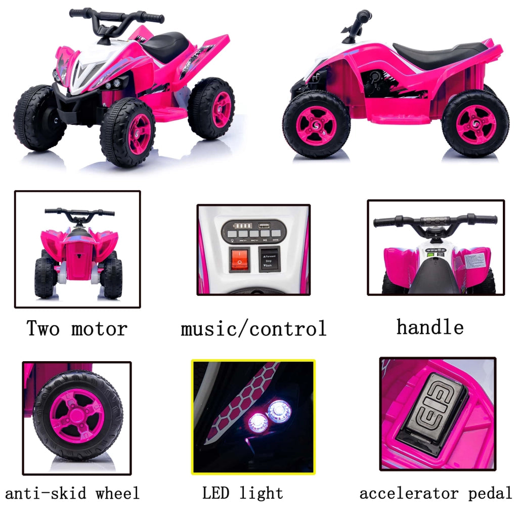 Auto elettrica per bambini ATV con luci LED ¨C Xylo ¨C Verde
