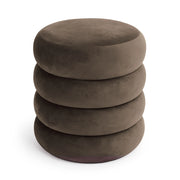 Pouf contenitore cilindrico in velluto 42 cm SNUGGO Bronzo