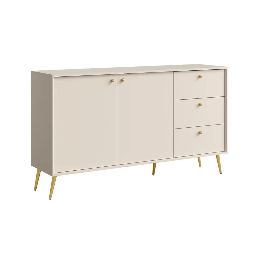 Buffet design AZURÉA – 2 porte + 3 cassetti – Colore sabbia chic