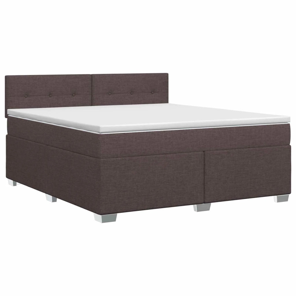Letto box spring con materasso Marrone Scuro 160 x 200 cm 3450519