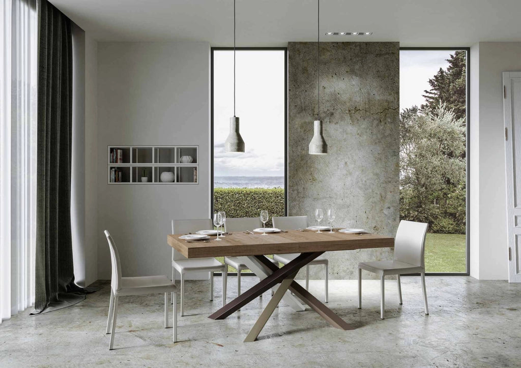 Tavolo allungabile 90x200/460 cm Volta quercia natura telaio 4/C