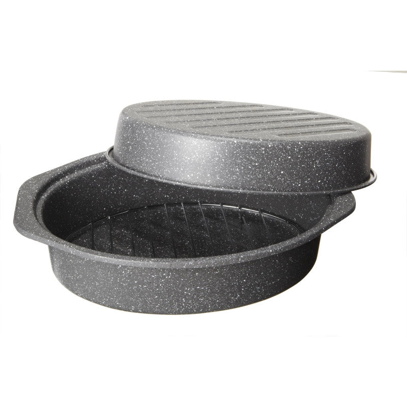 Set di 6 confezioni 3 Pezzi Casseruola Ovale 34x24x10/30x21x5 Carbon Steel