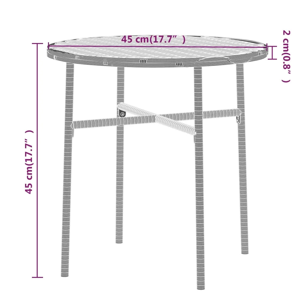 Set Mobili da Pranzo per Giardino 3 pz Polyrattan Nero 3098022