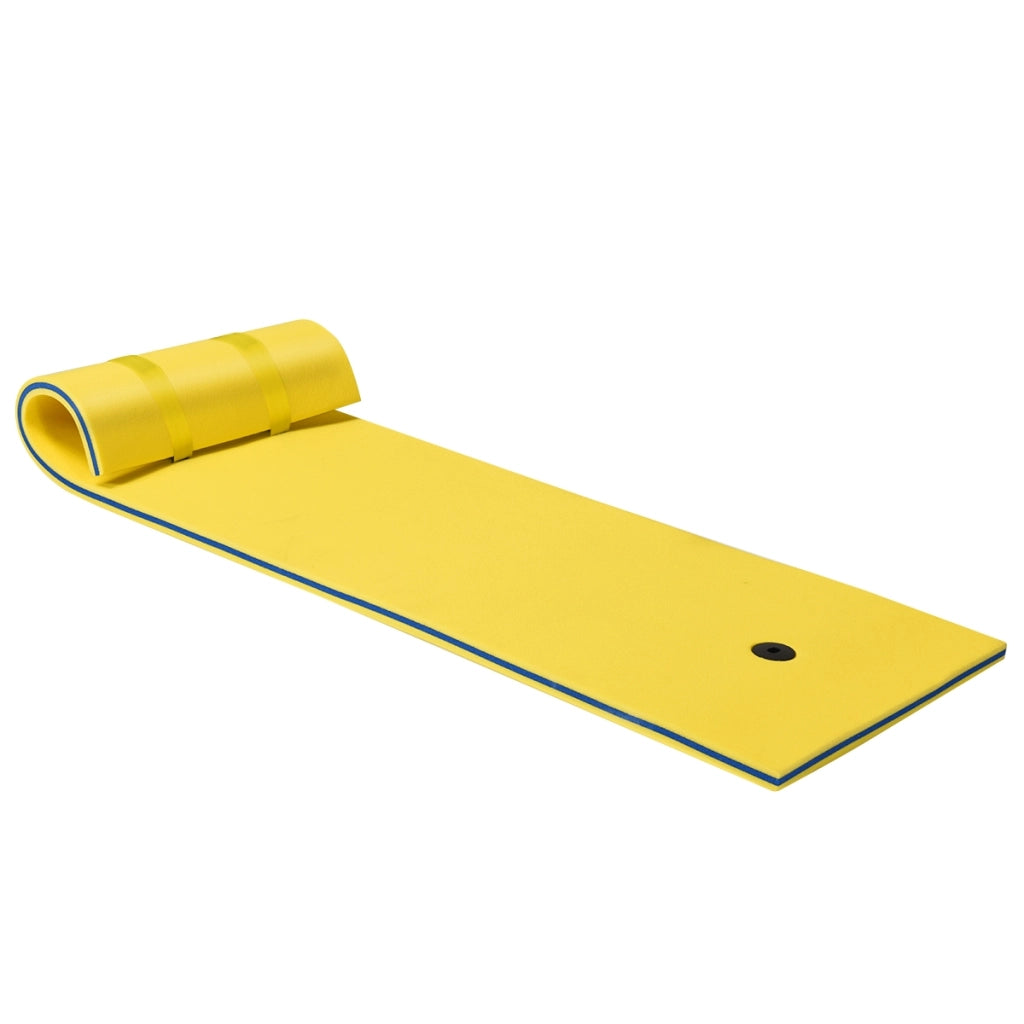 Tappeto galleggiante per attivit¨¤ acquatiche 210 x 66 cm, Tappetino in schiuma per svago e relax Giallo-Sport acquatici