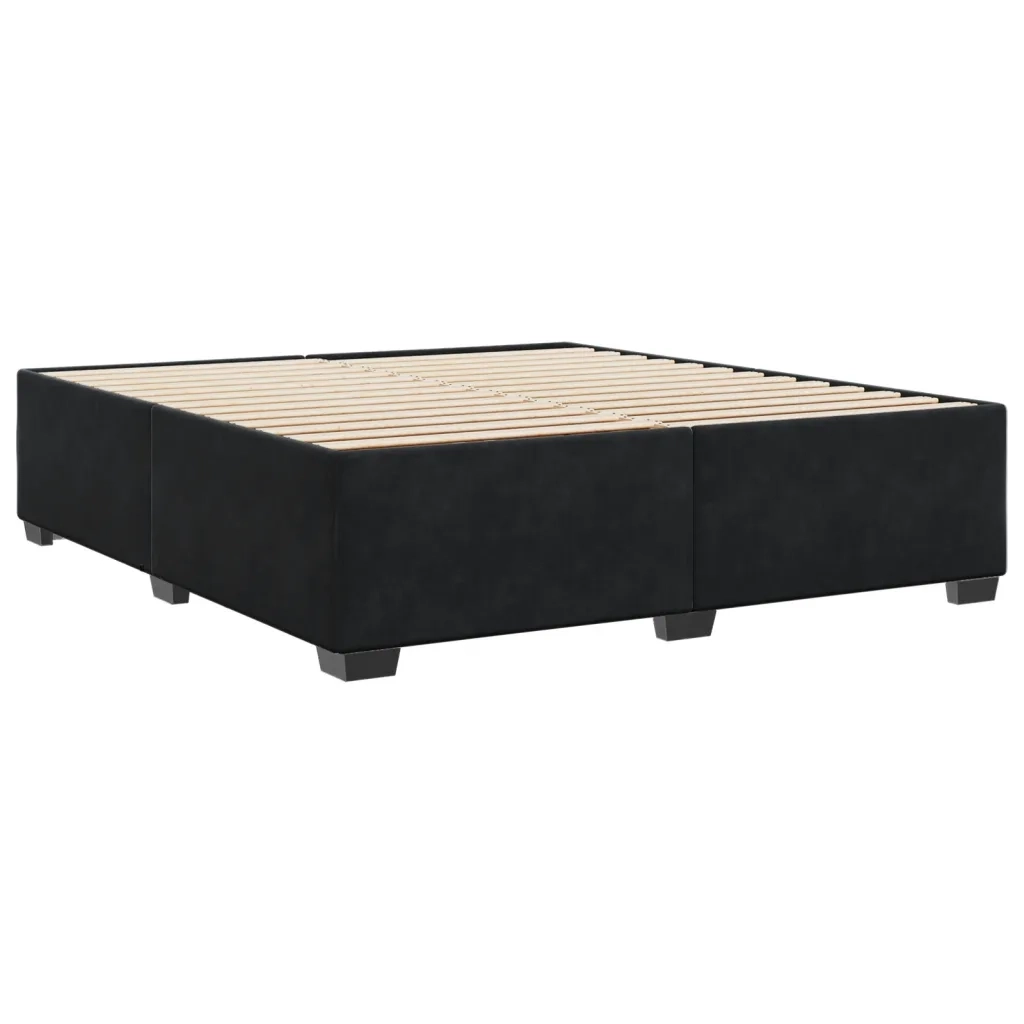Giroletto senza Materasso Nero 200x200 cm in Velluto 3284657