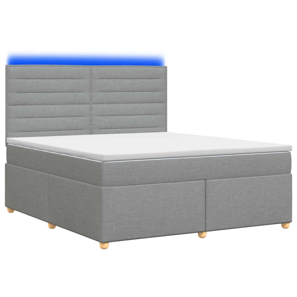 Letto box spring con materasso Grigio Chiaro 140 x 200 cm 3455357