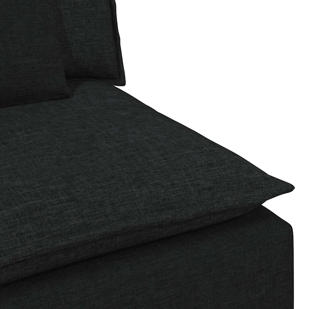 Divano Modulare con Cuscini Nero 3321089