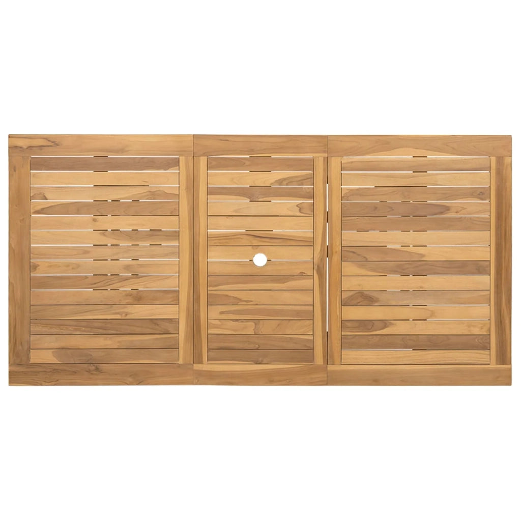 Set da Pranzo per Giardino 9 pcs Marrone Legno di teak solido 3375779