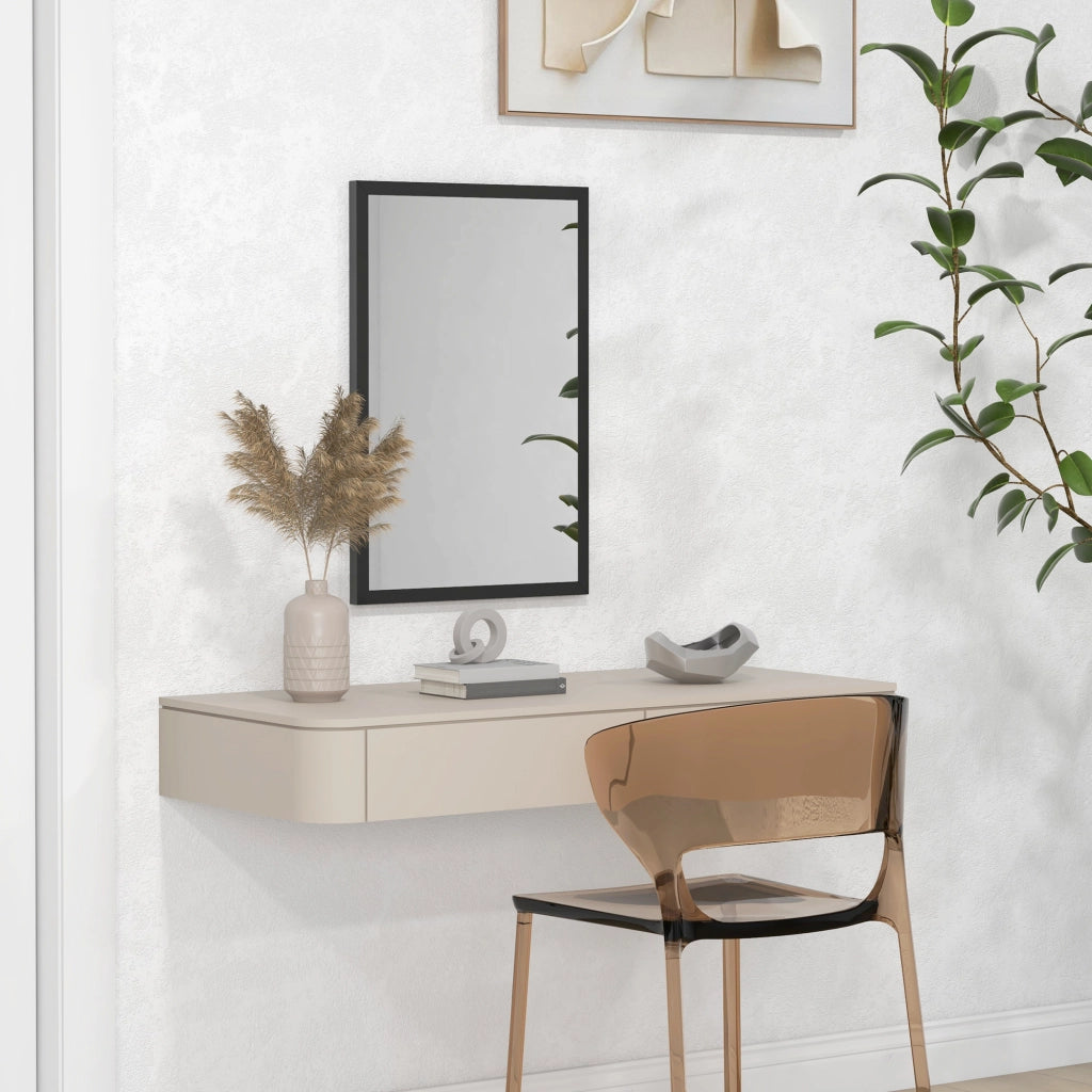 Specchio da Parete ¨C zephmum ¨C Legno Nero 60x40 cm