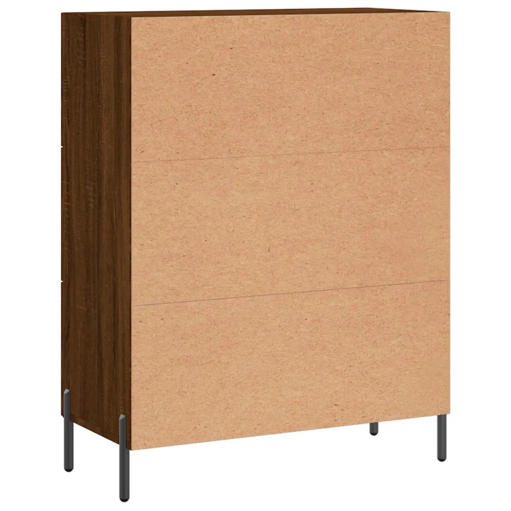 Credenza Rovere Marrone 69,5x34x90 cm in Legno Multistrato 827931