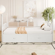 Divano letto - Xylo - 90x200 cm vintage bianco