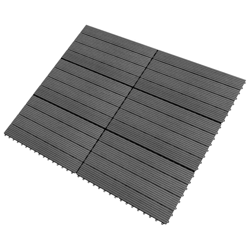 Piastrella per Decking 6 pcs Grigio 60 x 30 cm WPC 42046685