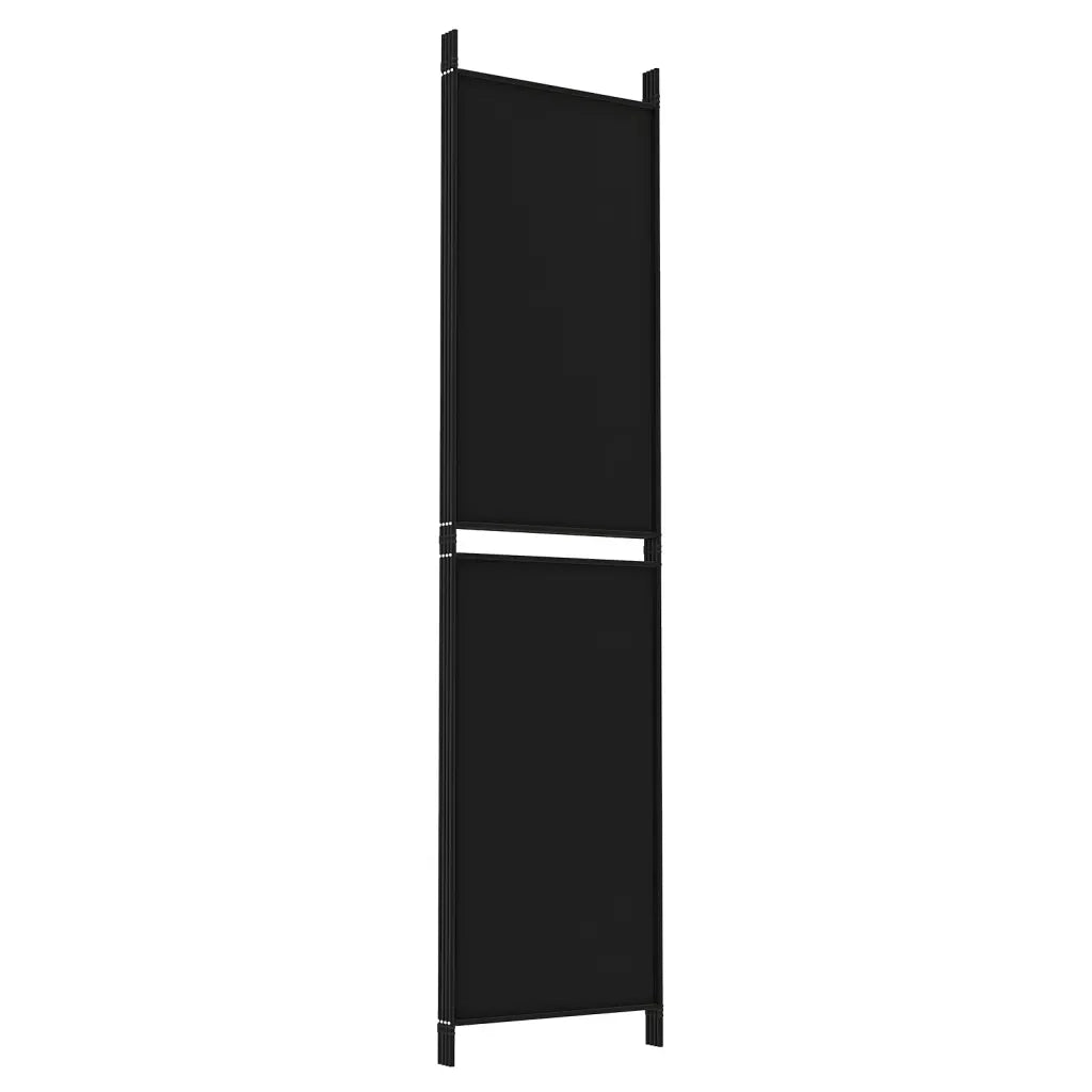 Divisorio a 4 Pannelli Nero 200x200 cm in Tessuto 350233