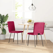 Sedie da Pranzo 2 pz Rosso Vino in Velluto 4101191