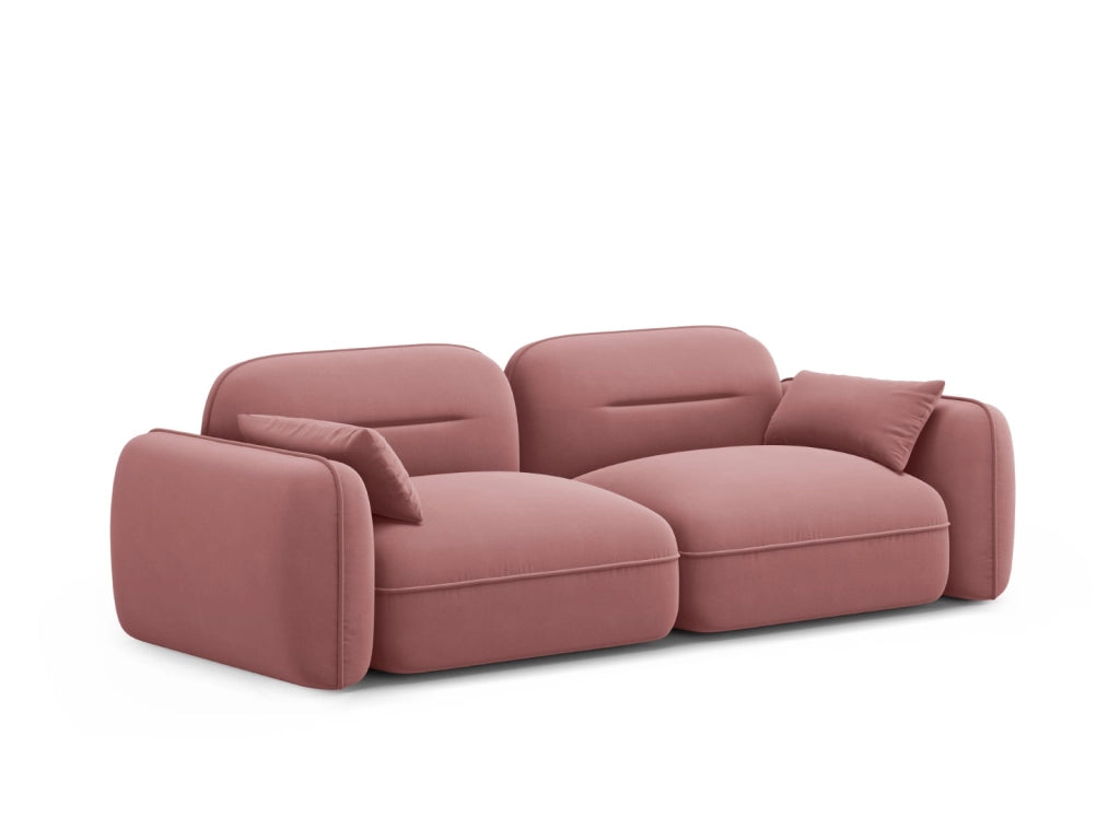 Cosmopolitan Design - Divano modulare "Sydney" 3 posti in velluto salmone 