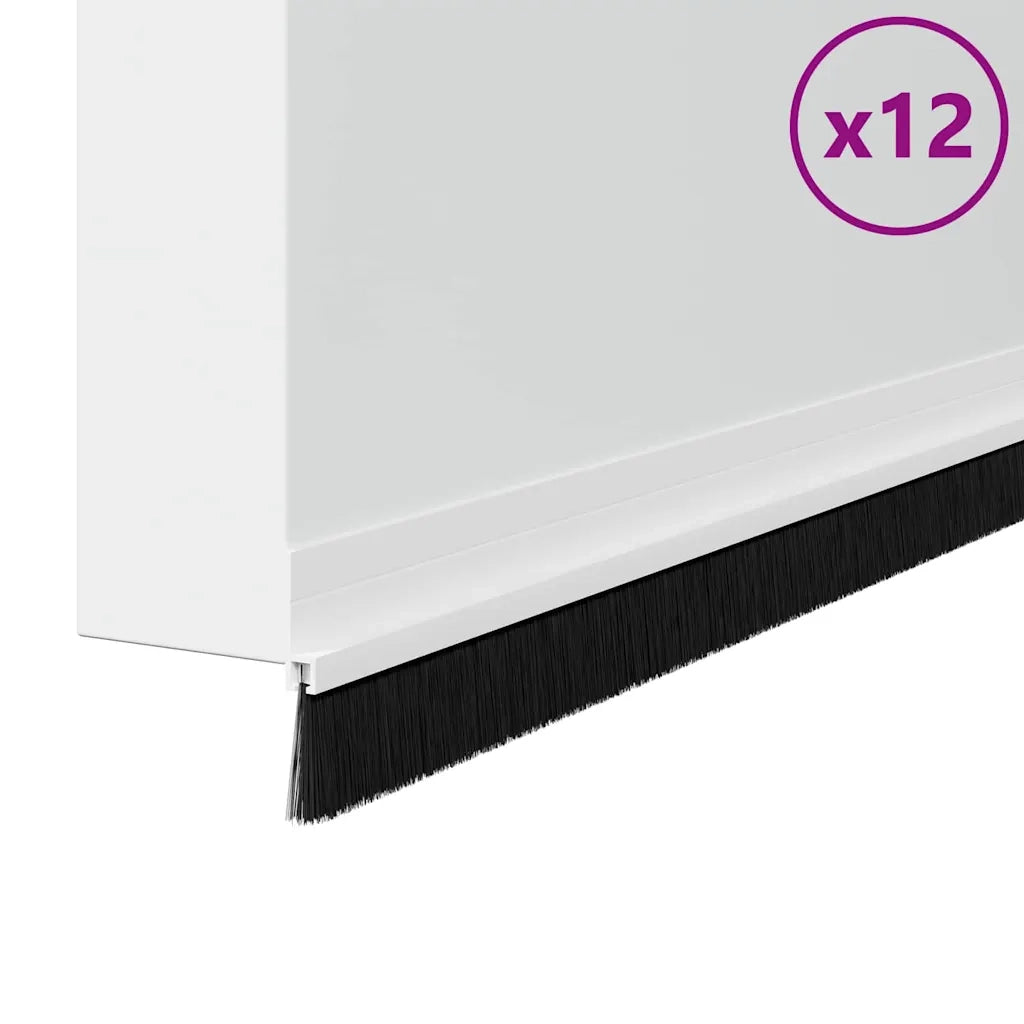 Spazzole per porte autoadesive 12 pz Bianco 100 cm CFW1678339