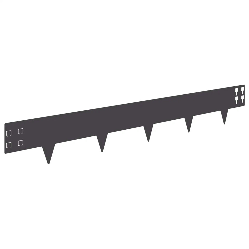 Bordura per Prato 20 pcs 100 x 15 cm Acciaio Nero 8008547
