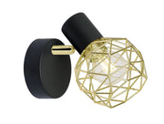 Applique Candellux Acrobat 91-66329 metallo nero oro