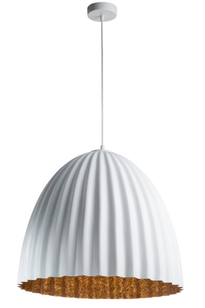 Lampada a sospensione Telma bianco rame Ø50 E27 Sigma