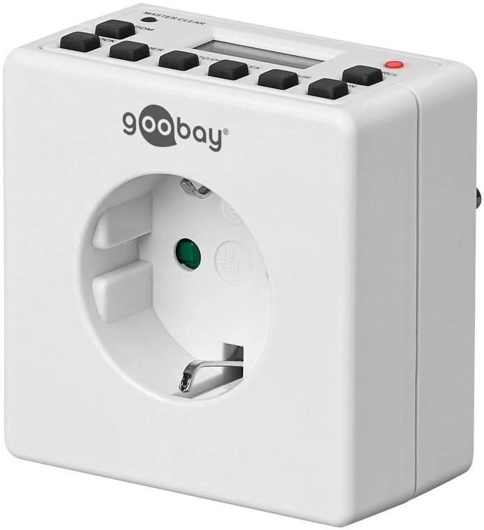 Goobay 93256 timer elettrico Bianco Timer giornaliero/settimanale